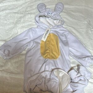 Miniwear Classics Animal Hooded Bunny Jumpsuit Toddler 24M White/Yellow Full Zip
